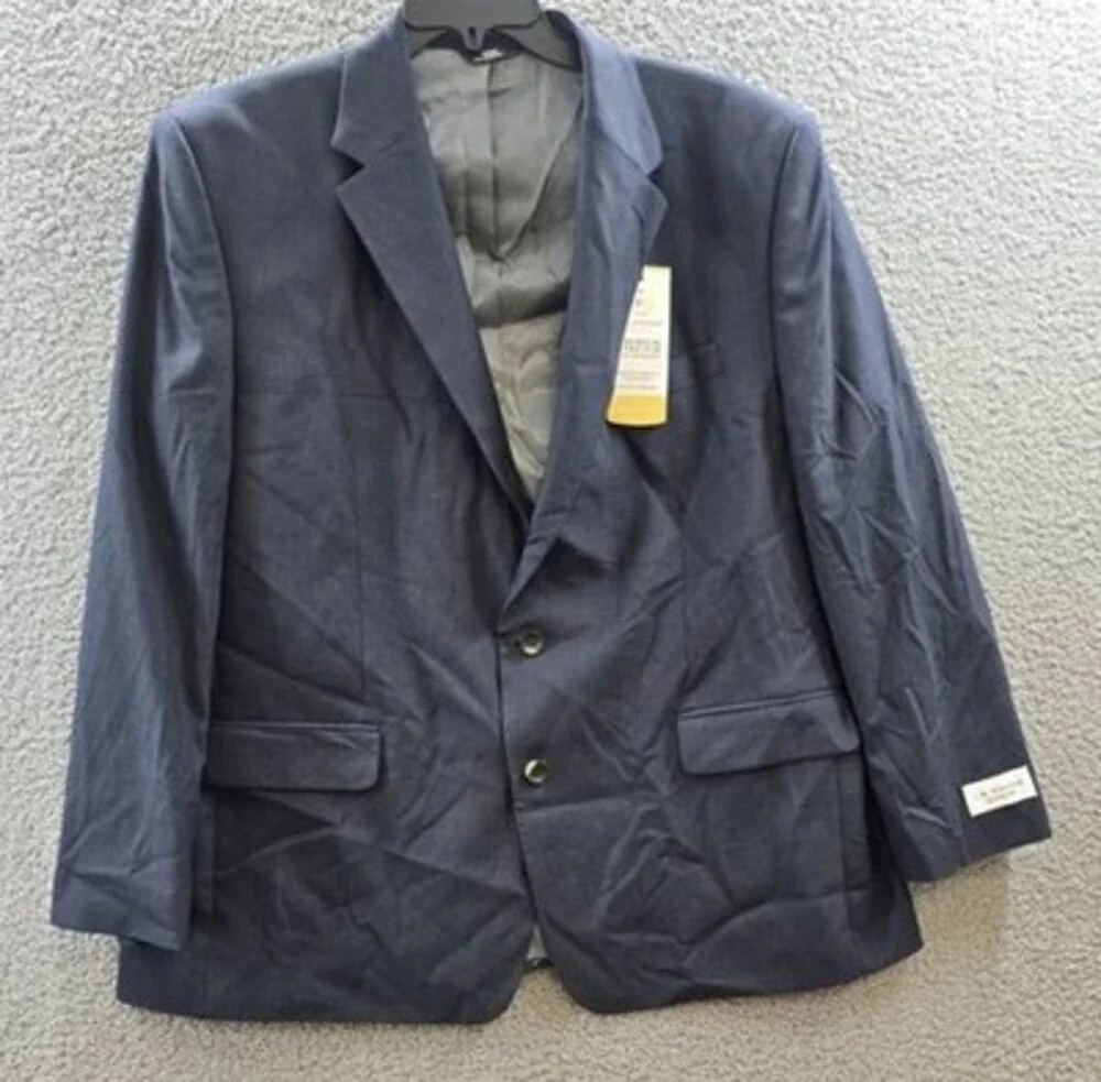 J. M. Haggar Premium Stretch Classic Fit Suit Jacket Men's 50 Dark Navy L/S